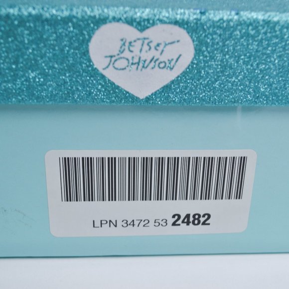 Betsy Johnson Something Blue Lace Heels w Rhinestones- FITS 7.5  (8.5 Actual Sz) - Picture 8 of 10